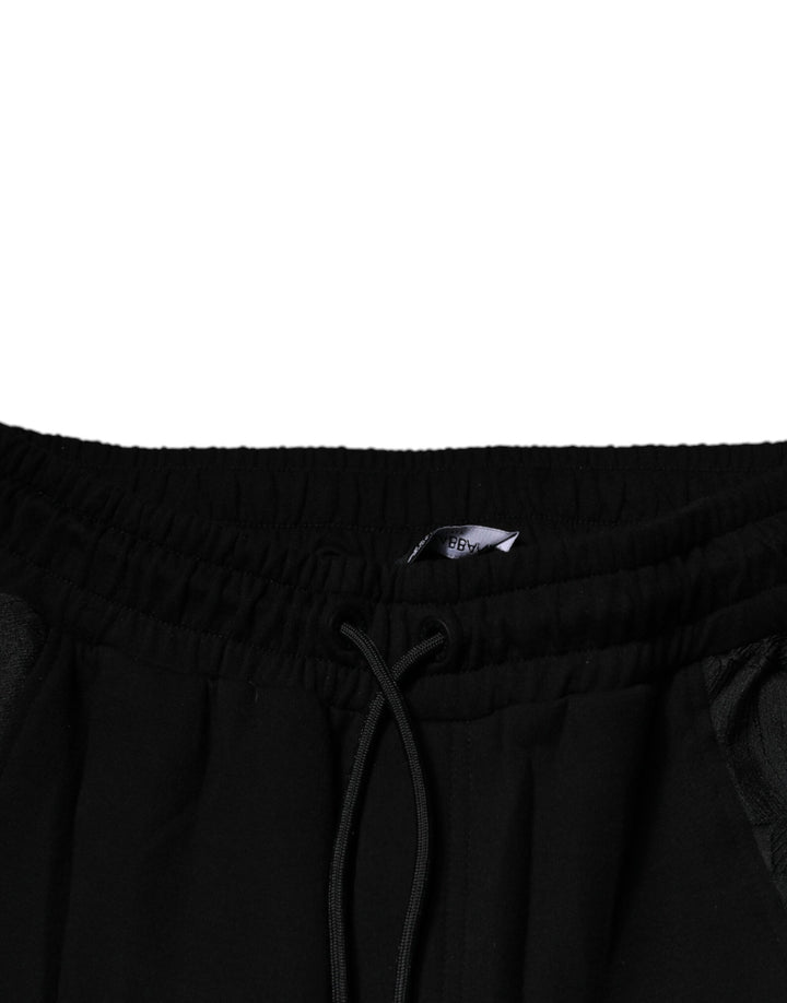 Pantalon de jogging slim noir léopard Dolce &amp;amp; Gabbana