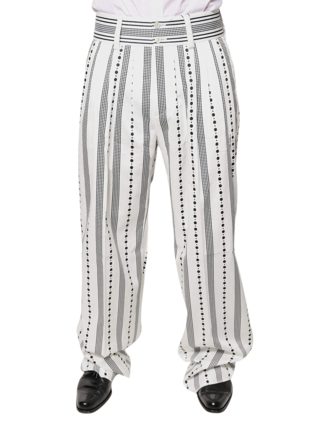 Pantalon habillé droit blanc Dolce &amp; Gabbana
