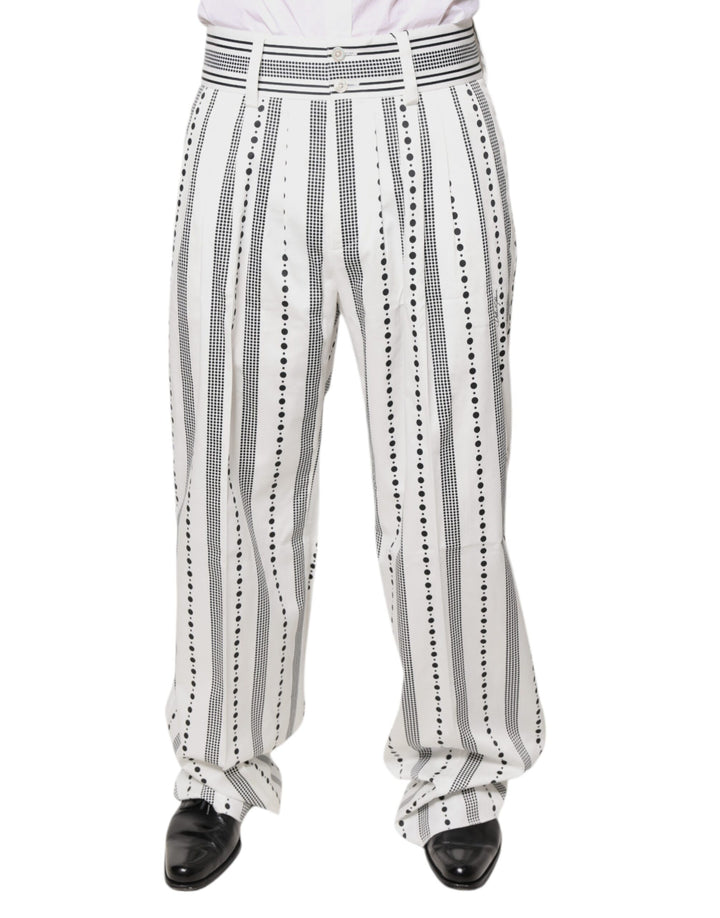 Dolce &amp; Gabbana White Straight Formal Dress Pants