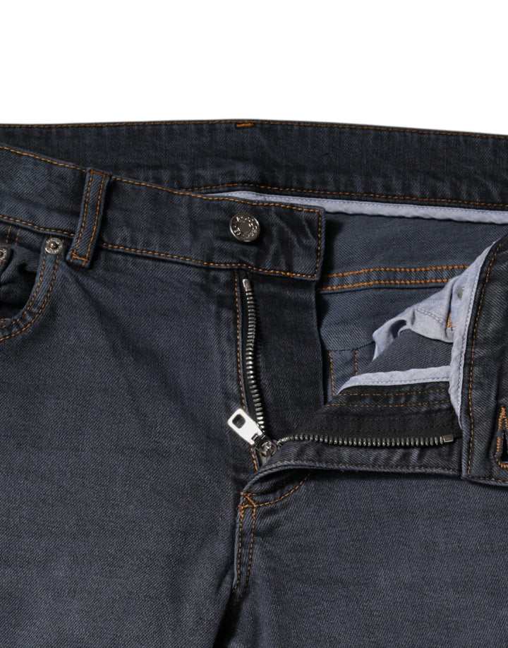 Dolce &amp; Gabbana Dark Gray Cotton Skinny Denim Jeans