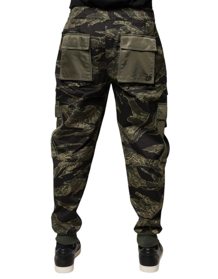 Pantalon cargo en coton vert Dolce &amp;amp; Gabbana