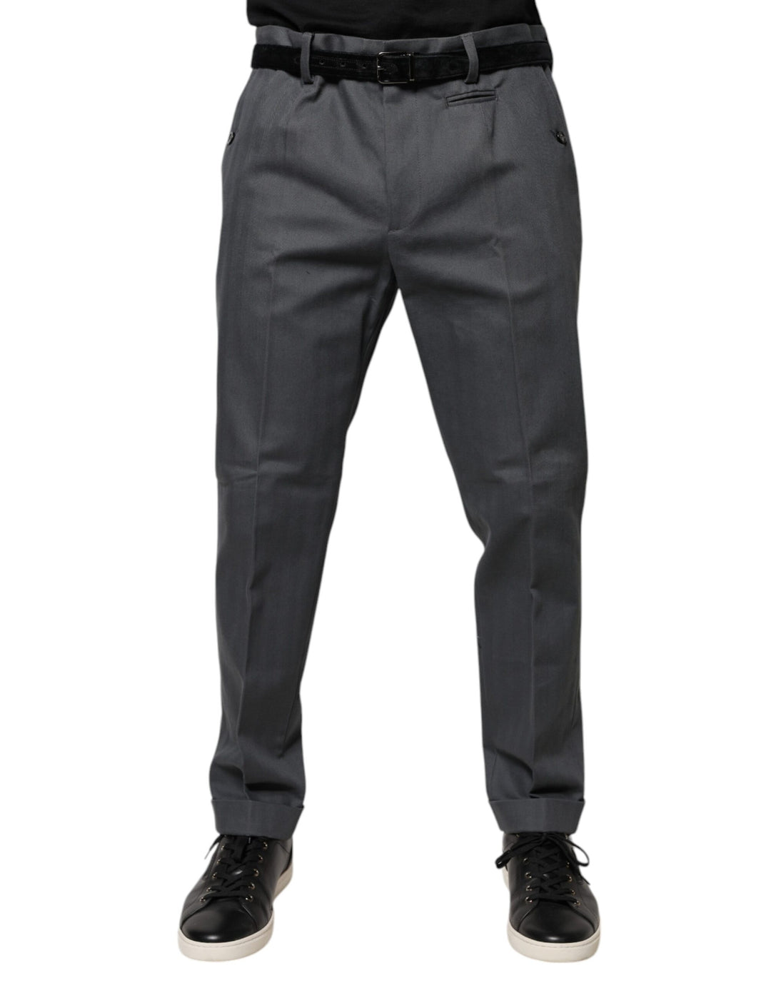 Pantalones de vestir formales cónicos grises de Dolce &amp;amp; Gabbana