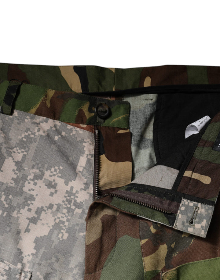 Pantalones cargo de camuflaje con patchwork multicolor de Dolce &amp;amp; Gabbana