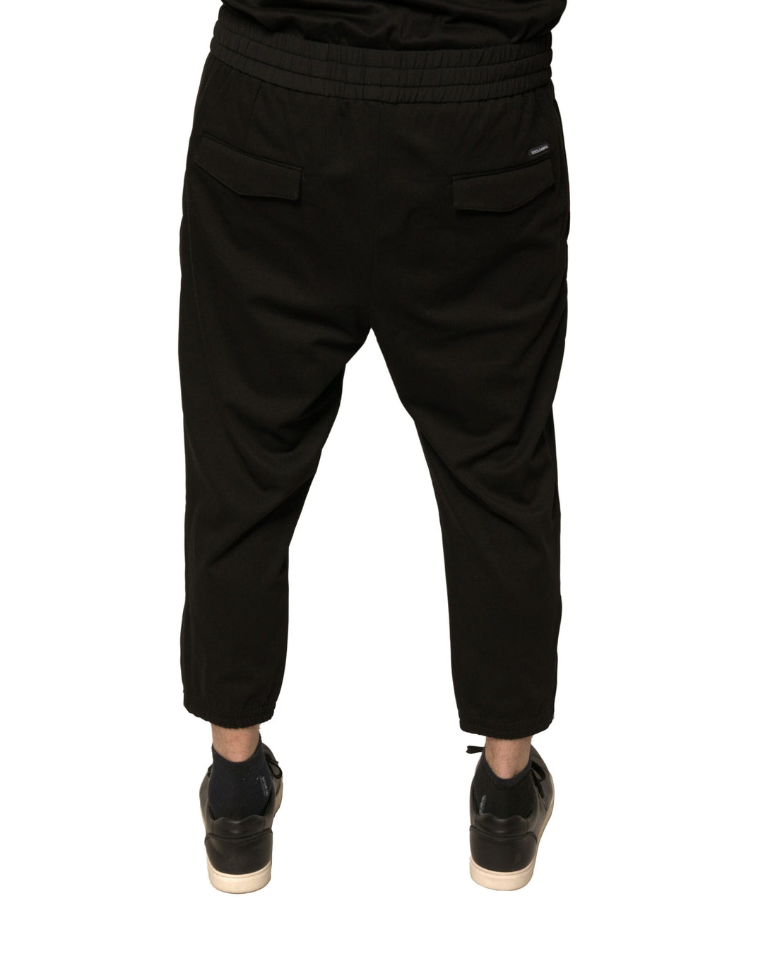 Pantalon de jogging en laine noire Dolce &amp;amp; Gabbana