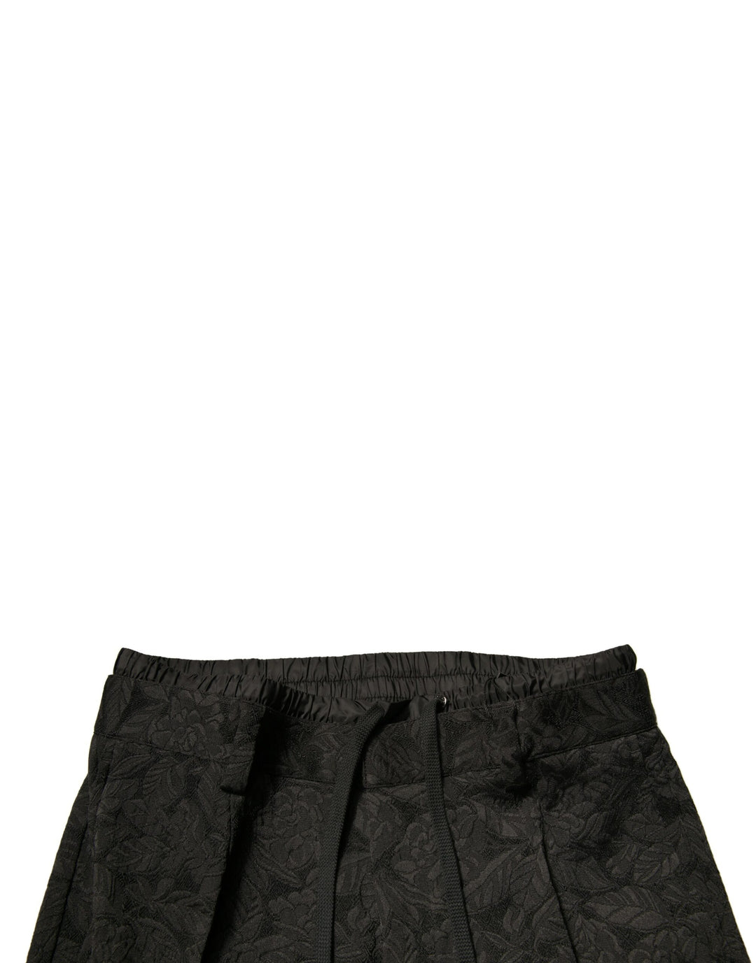 Dolce &amp; Gabbana Black Brocade Polyester Skinny Men Dress Pants