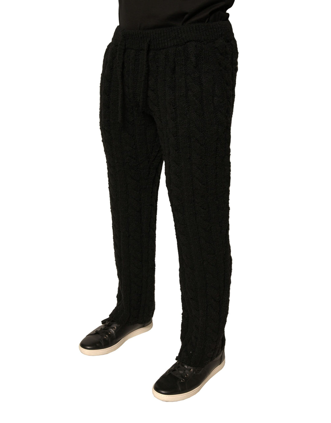 Dolce &amp; Gabbana Black Wool Knitted Skinny Pants