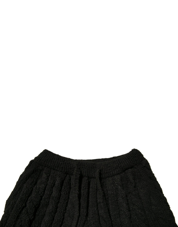Dolce &amp; Gabbana Black Wool Knitted Skinny Pants