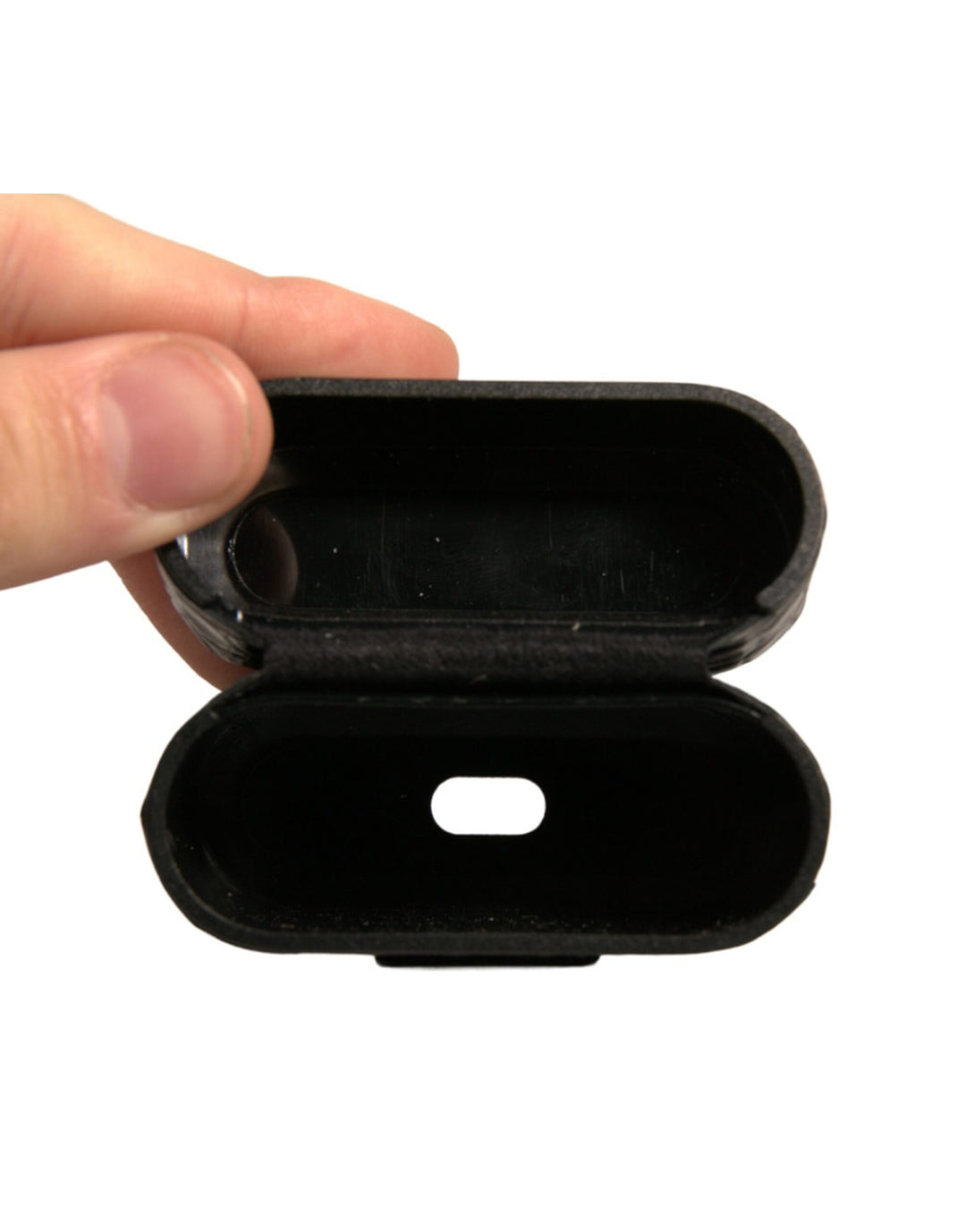 Étui pour Airpods Dolce &amp;amp; Gabbana en cuir noir avec logo en métal