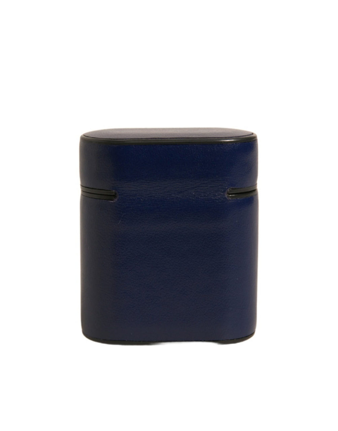 Dolce &amp; Gabbana Blue Leather Logo Print Flip Holder Airpods Case