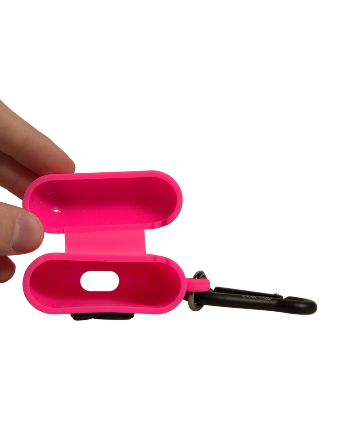 Étui pour Airpods Dolce &amp;amp; Gabbana en caoutchouc de silicone rose avec logo en relief