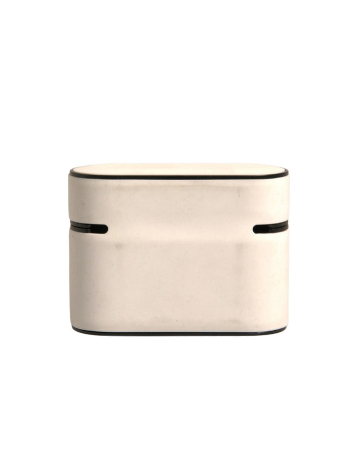 Étui pour Airpods Dolce &amp; Gabbana en PVC blanc avec logo en relief