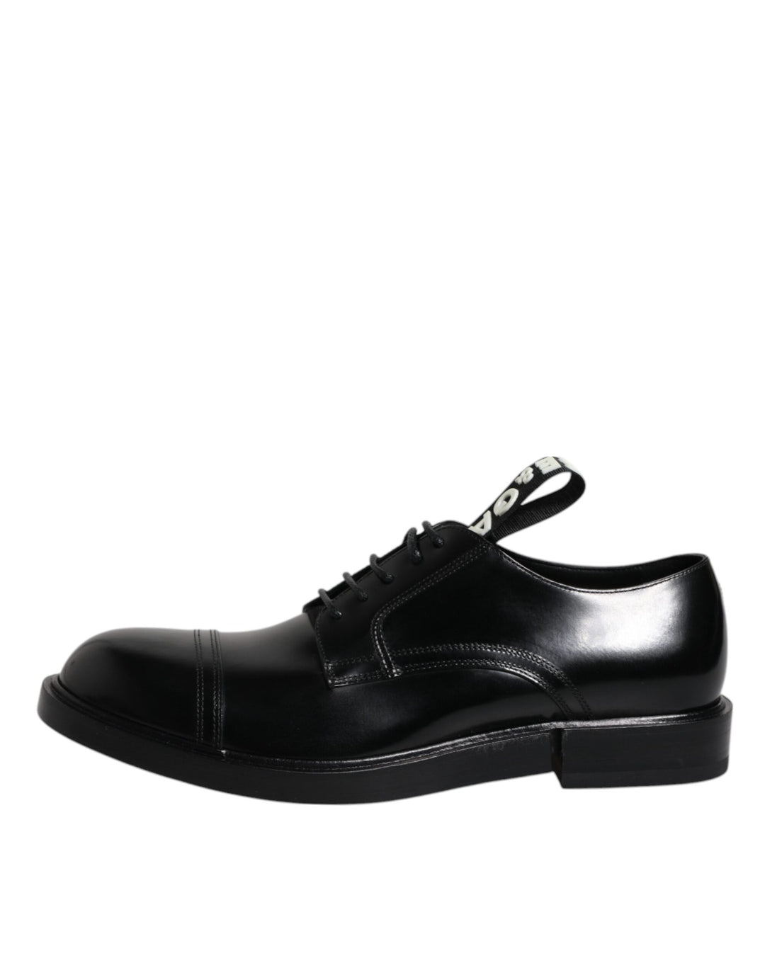 Dolce &amp; Gabbana Black Patent Leather Derby Lace Up Formal Dress Shoes