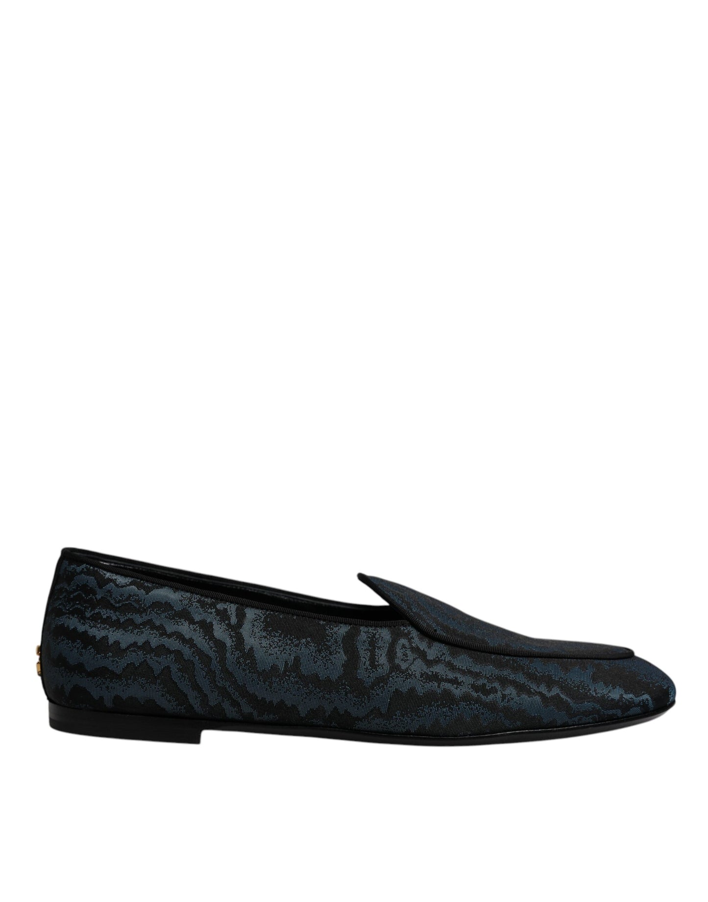 Zapatos planos Dolce &amp; Gabbana en azul y negro para hombre, mocasines y zapatos de vestir