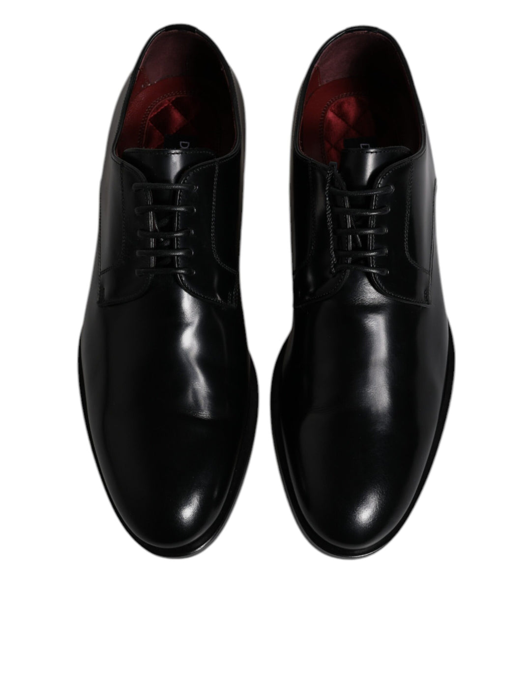 Zapatos Derby de vestir formales con cordones de piel de becerro negra de Dolce &amp;amp; Gabbana