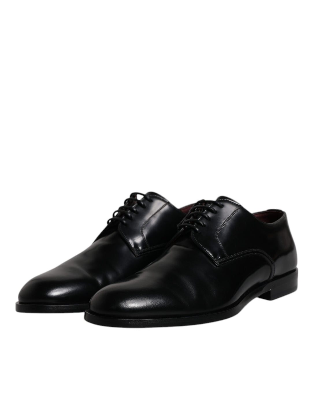 Zapatos Derby de vestir formales con cordones de piel de becerro negra de Dolce &amp;amp; Gabbana