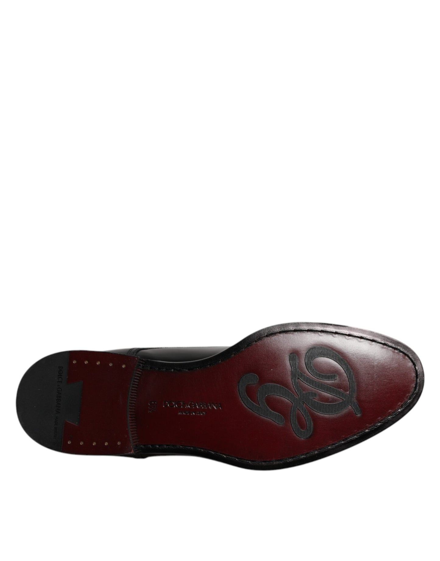 Chaussures habillées à lacets en cuir de veau noir Dolce &amp; Gabbana