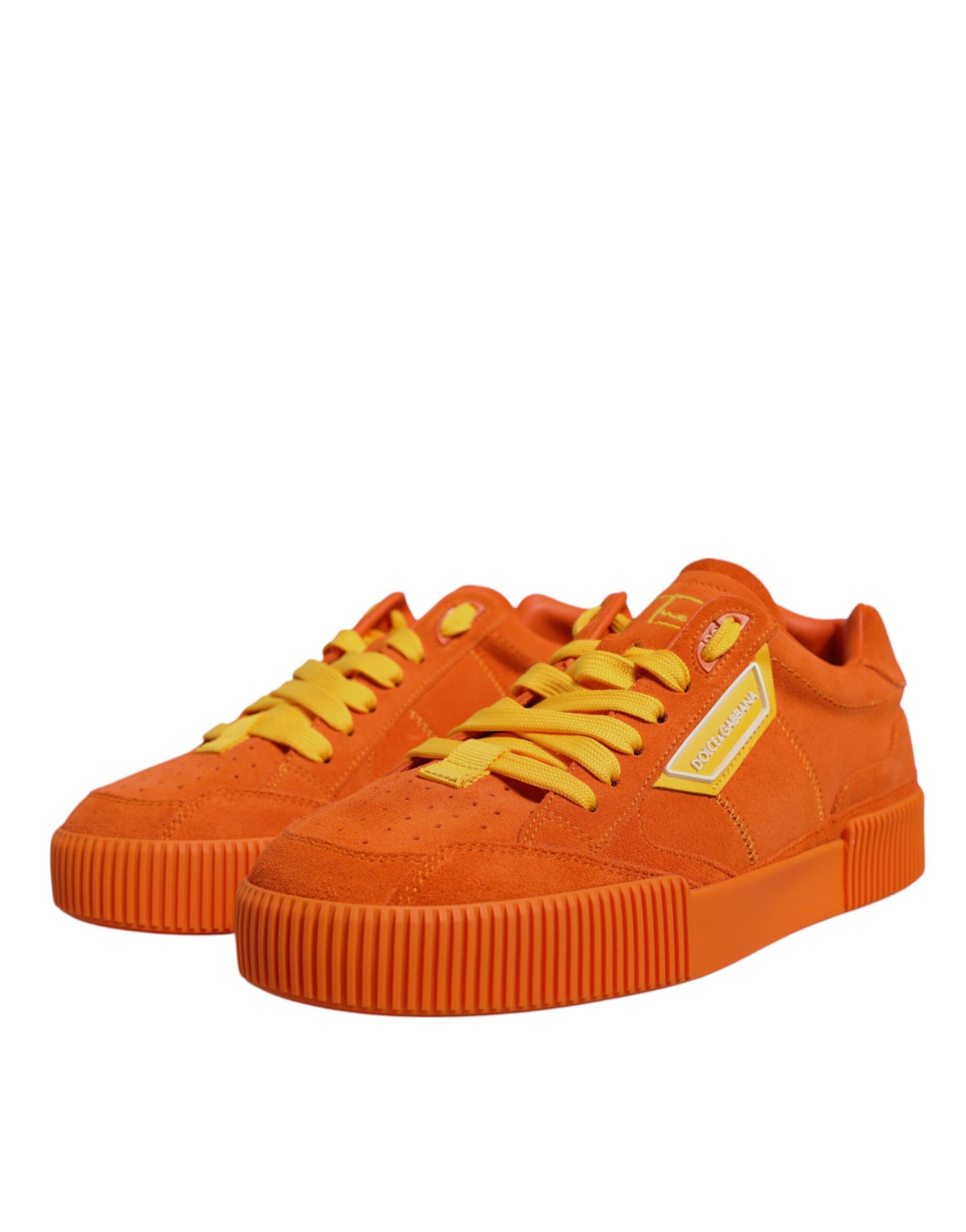 Baskets basses en cuir orange Miami de Dolce &amp; Gabbana