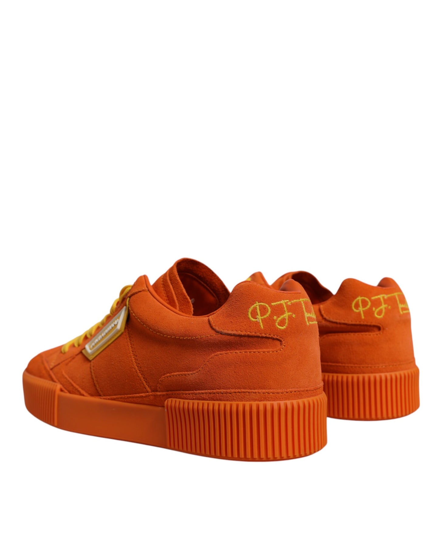 Baskets basses en cuir orange Miami de Dolce &amp; Gabbana