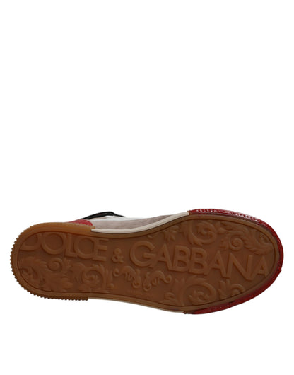 Baskets montantes en cuir multicolore Dolce &amp; Gabbana