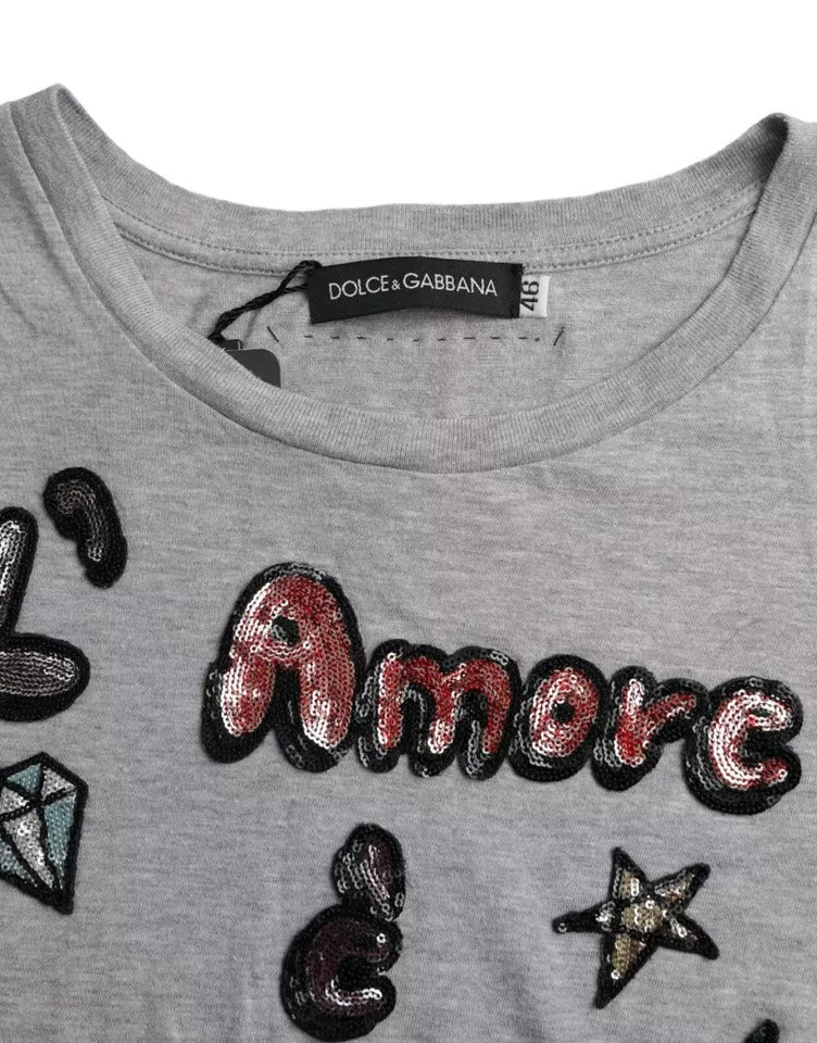 Dolce &amp; Gabbana Gray Cotton L&