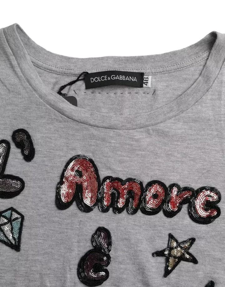 Dolce &amp; Gabbana Gray Cotton L&