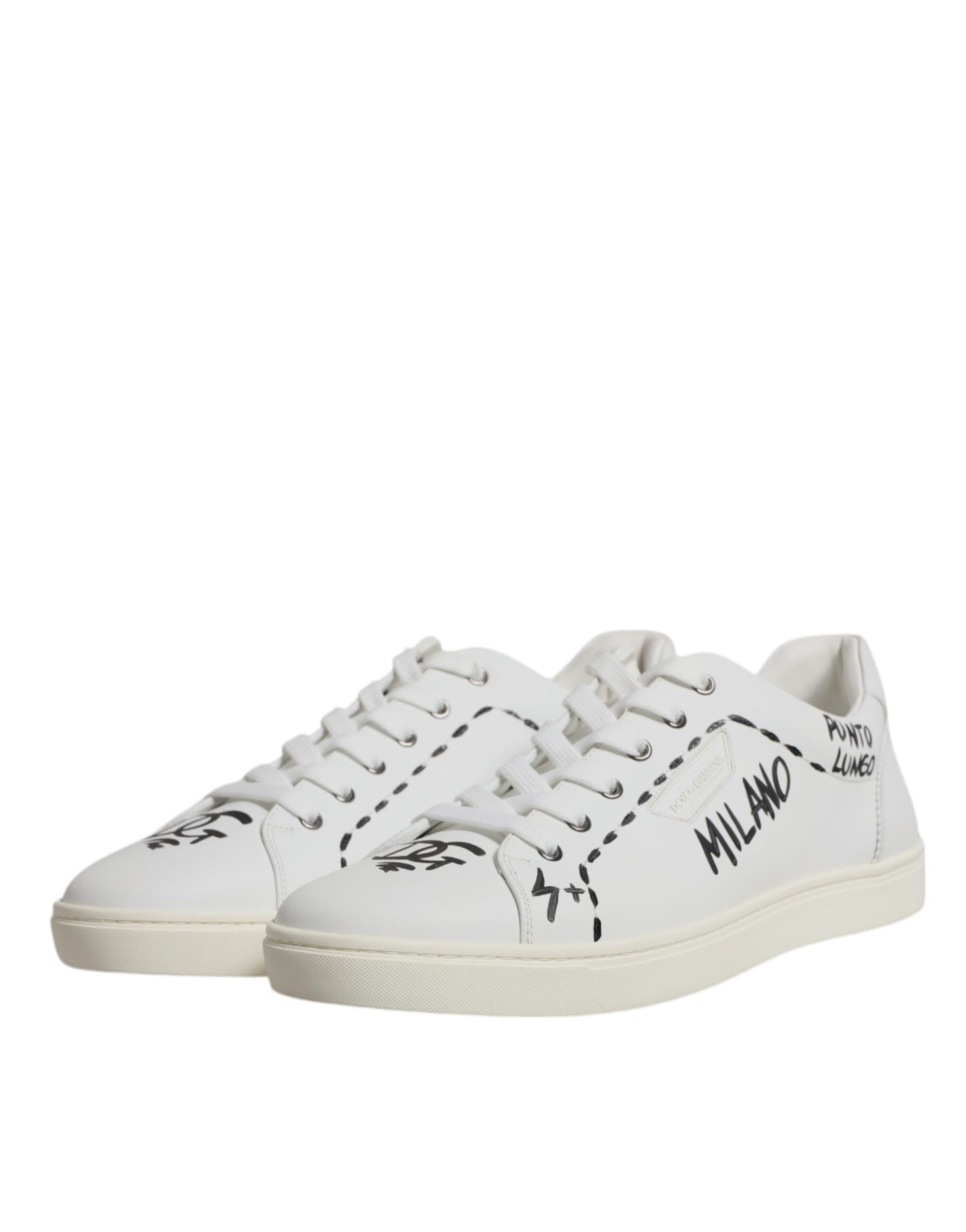 Baskets basses Milano en cuir blanc Dolce &amp; Gabbana
