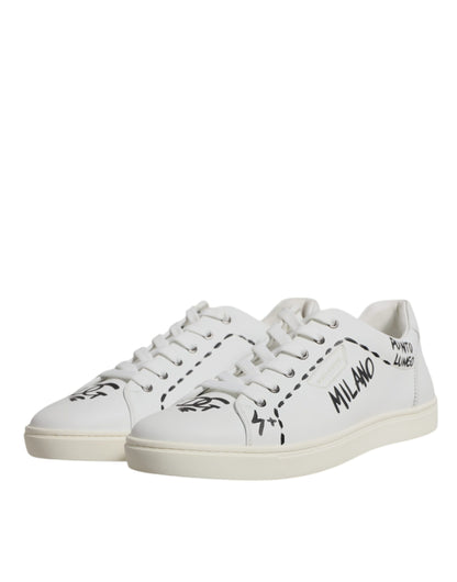 Baskets basses Milano en cuir blanc Dolce &amp; Gabbana