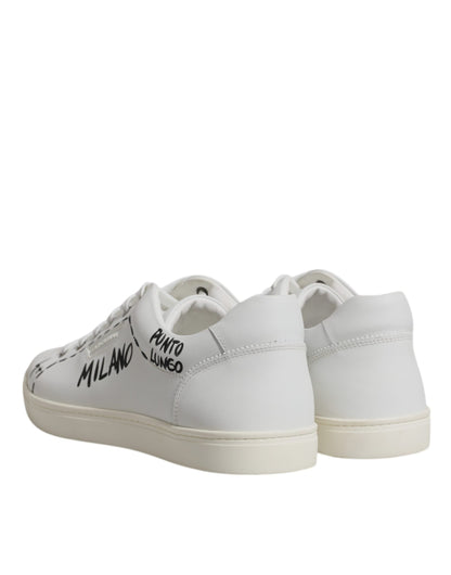 Baskets basses Milano en cuir blanc Dolce &amp; Gabbana