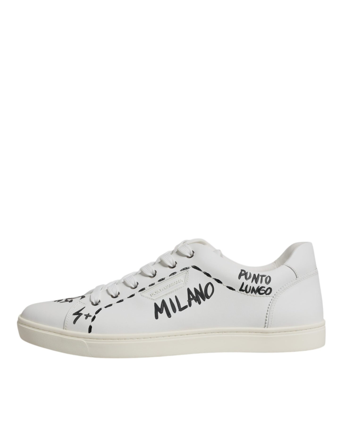 Baskets basses Milano en cuir blanc Dolce &amp; Gabbana