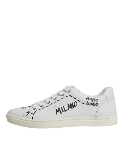 Baskets basses Milano en cuir blanc Dolce &amp; Gabbana