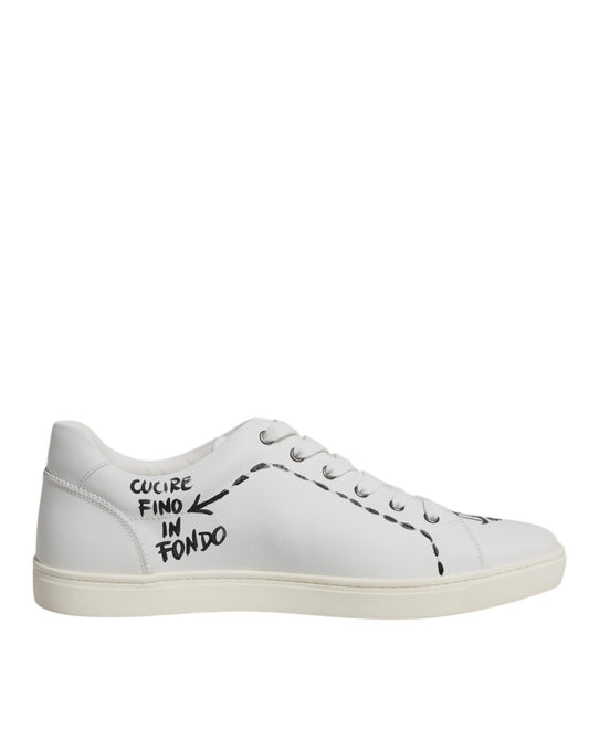 Baskets basses Milano en cuir blanc Dolce &amp; Gabbana