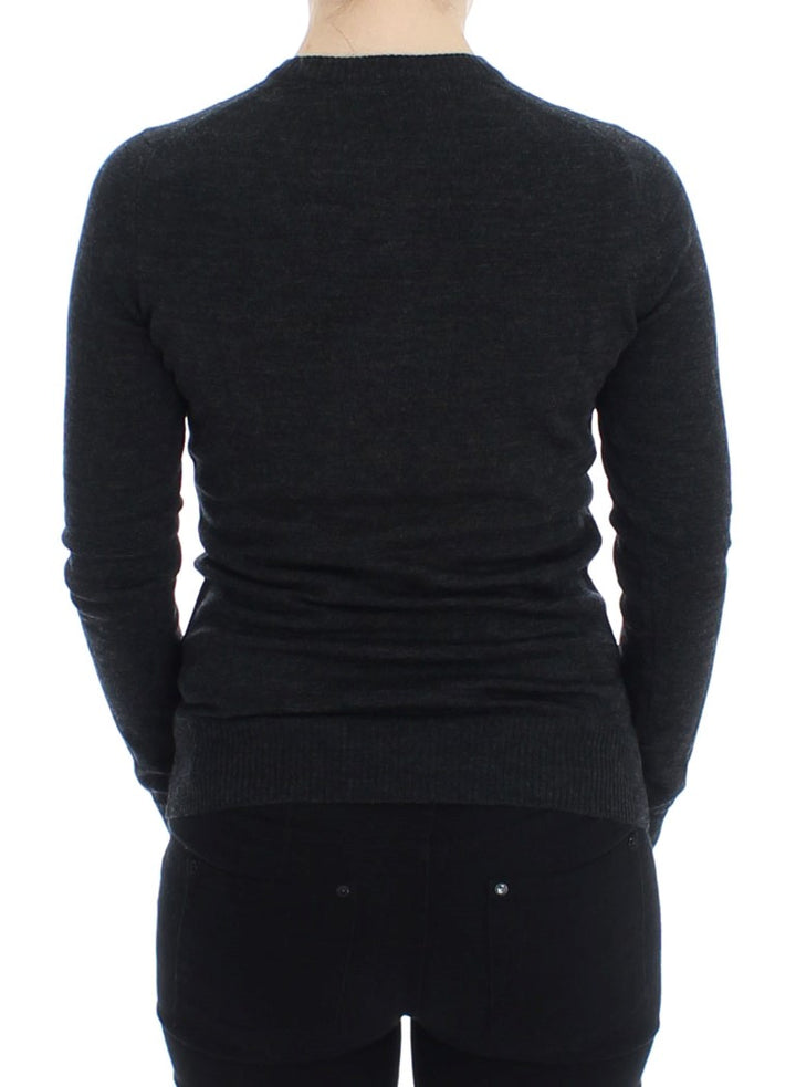 Dolce &amp; Gabbana Gray Wool Button Cardigan Sweater