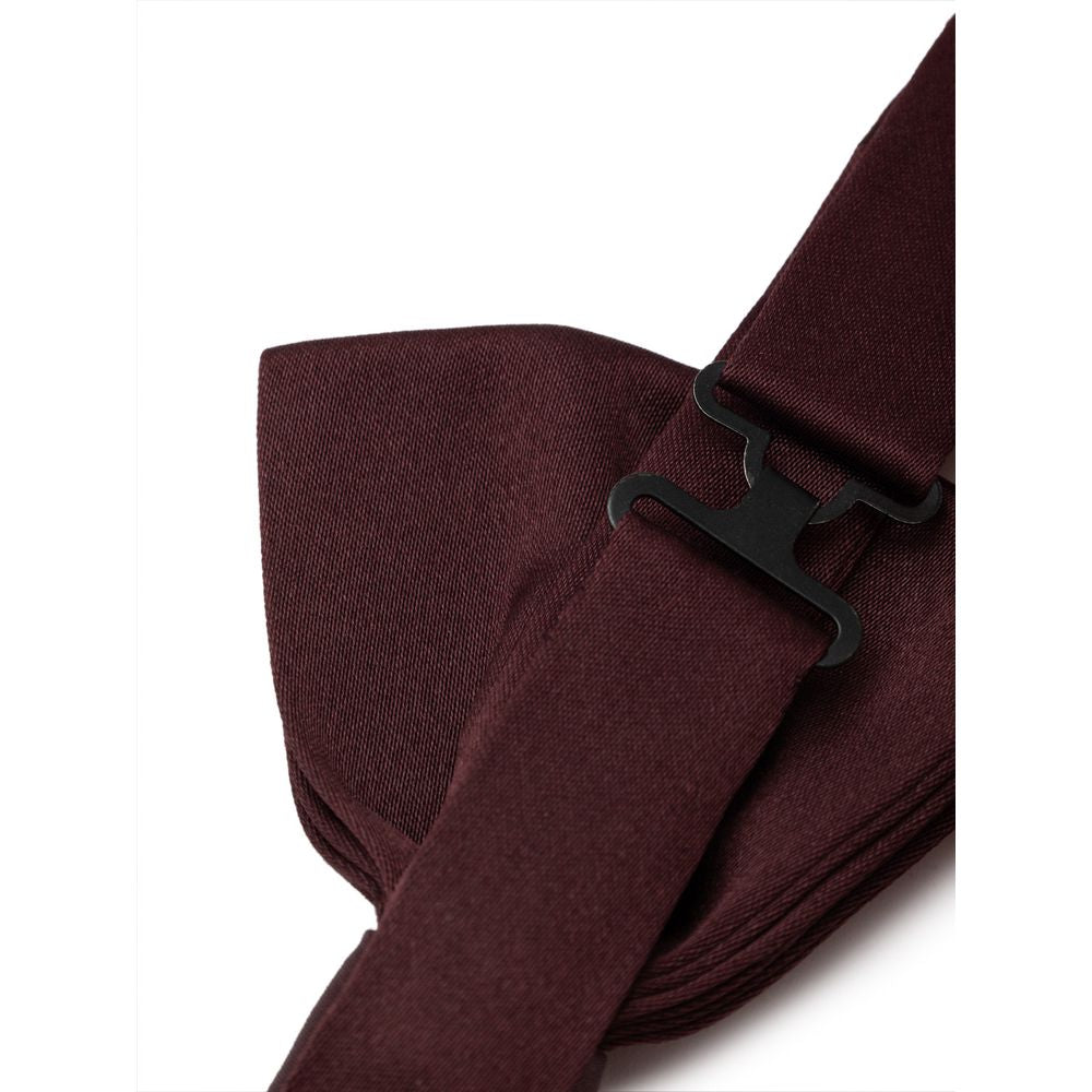 Dolce &amp; Gabbana Burgundy Silk Bowtie