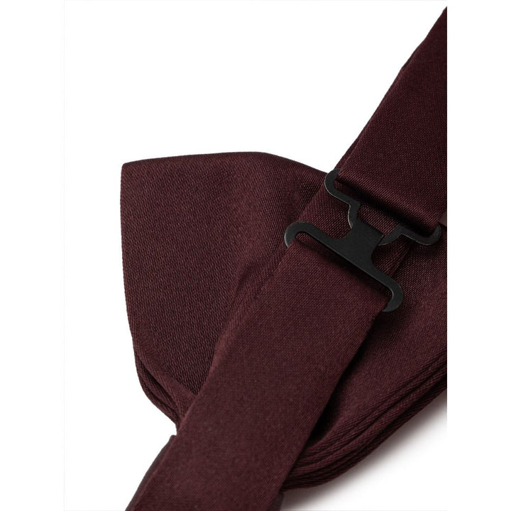 Dolce &amp; Gabbana Burgundy Silk Bowtie
