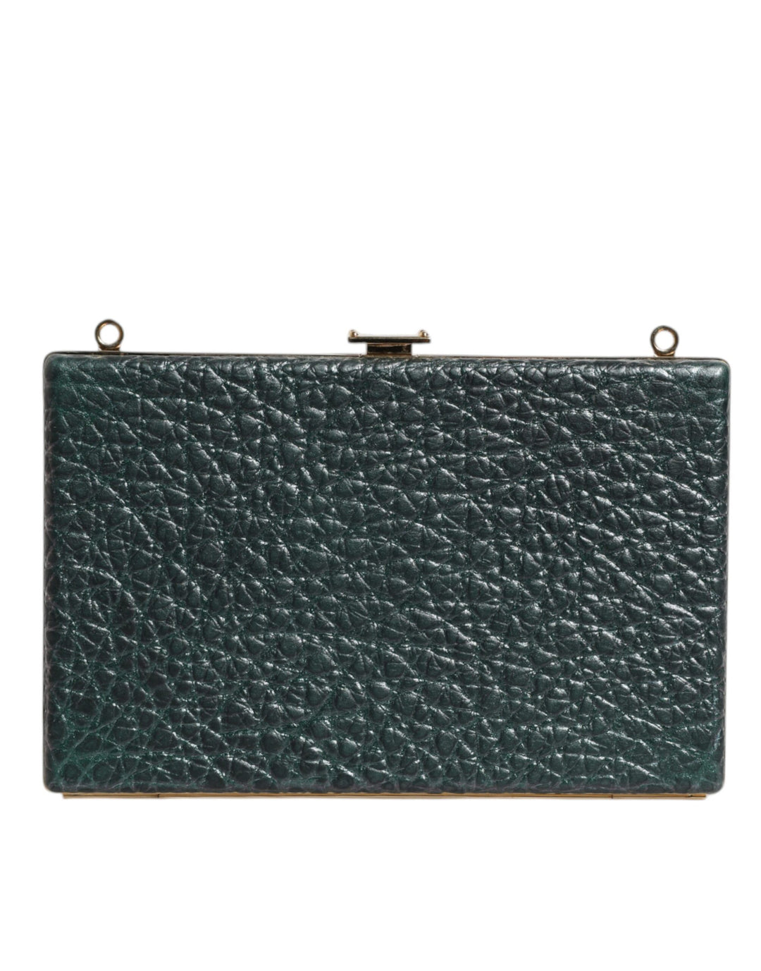 Dolce &amp; Gabbana Black Leather Clutch Evening Crossbody Bag