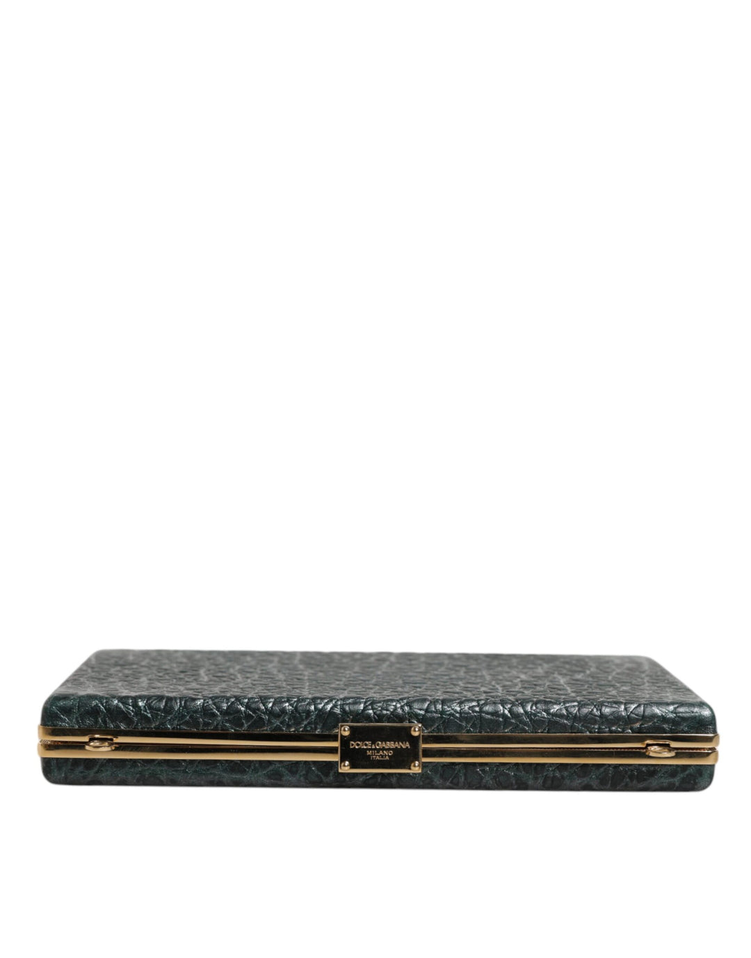 Dolce &amp; Gabbana Black Leather Clutch Evening Crossbody Bag