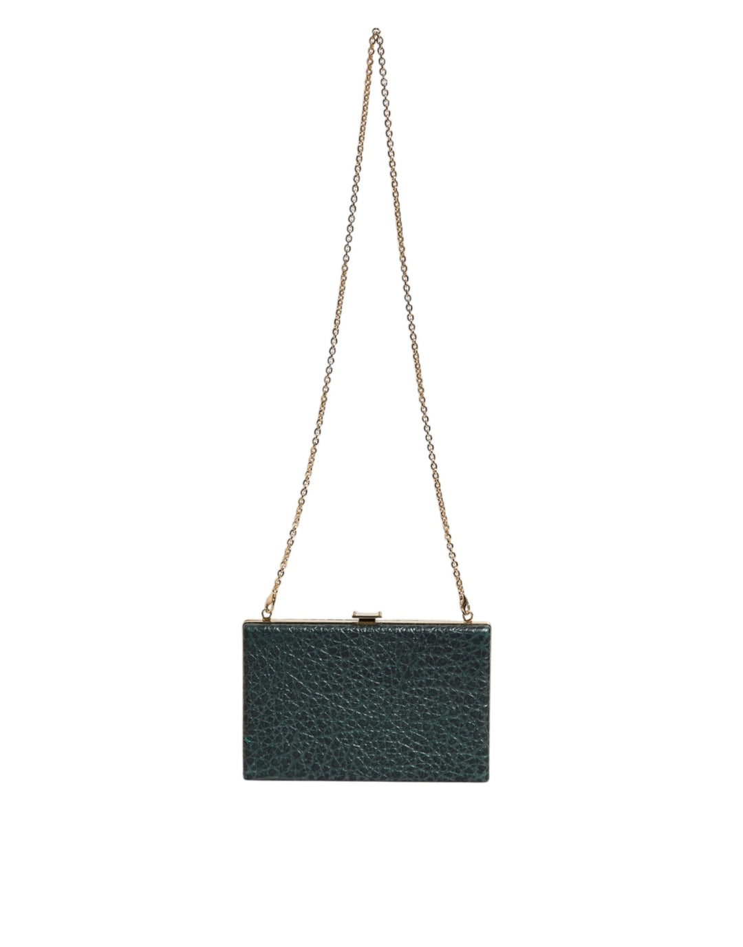 Dolce &amp; Gabbana Black Leather Clutch Evening Crossbody Bag