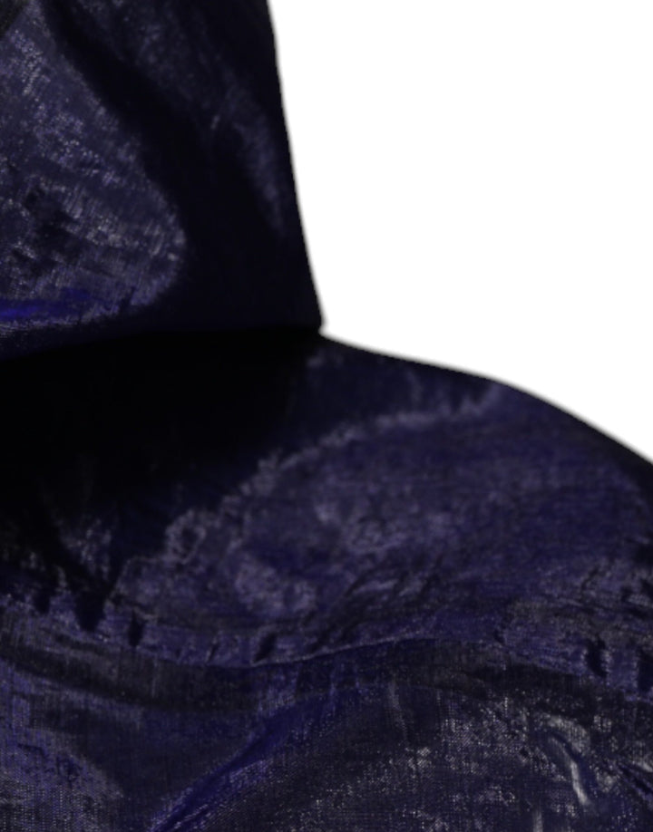 Chaqueta impermeable con capucha de algodón azul oscuro para hombre de Dolce &amp; Gabbana