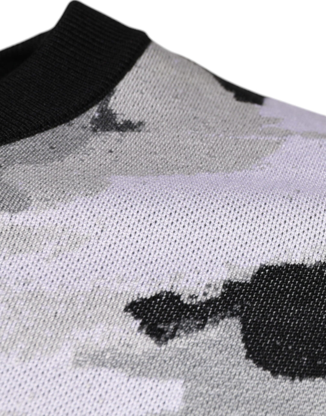 Dolce &amp; Gabbana Multicolor Camouflage Crew Neck Men Pullover Sweater