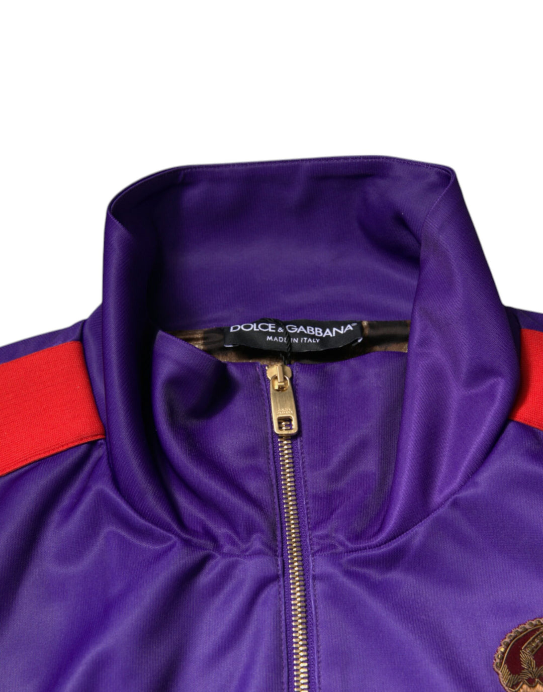 Dolce &amp; Gabbana Purple Year Of The Pig Full Zip Bomber Sweater