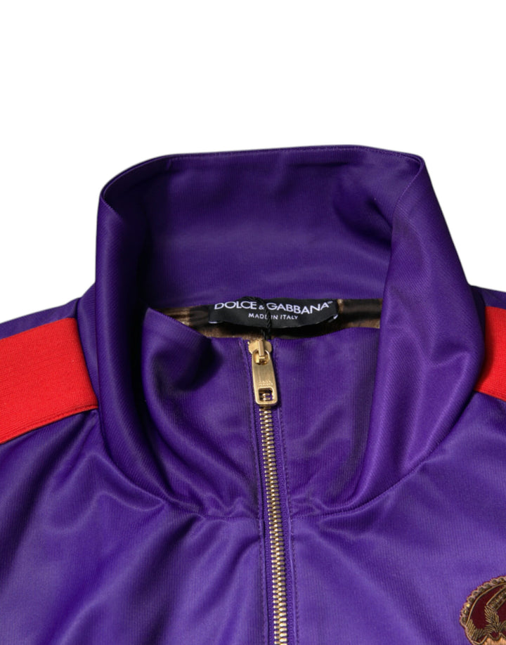 Dolce &amp; Gabbana Purple Year Of The Pig Full Zip Bomber Sweater
