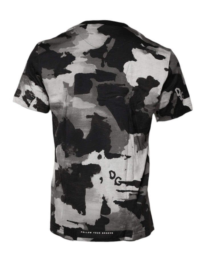 Dolce &amp; Gabbana Multicolor Camouflage Crew Neck T-shirt
