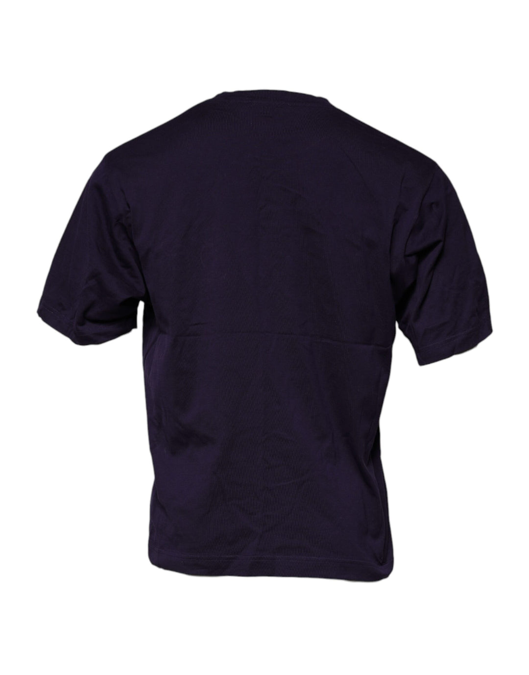 Dolce &amp; Gabbana Purple DG Logo Cotton Crew Neck T-shirt