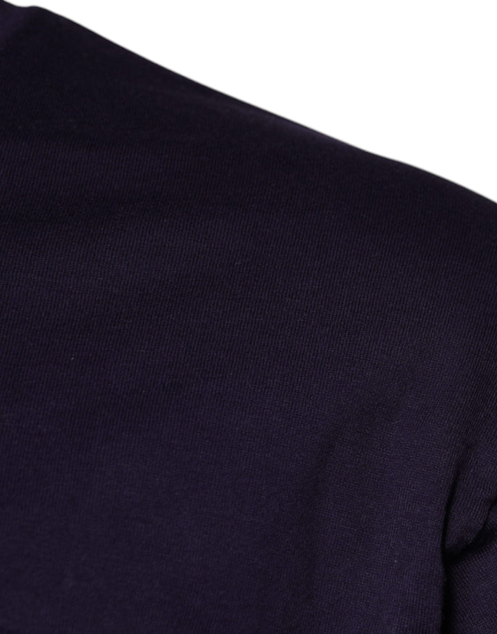 Dolce &amp; Gabbana Purple DG Logo Cotton Crew Neck T-shirt