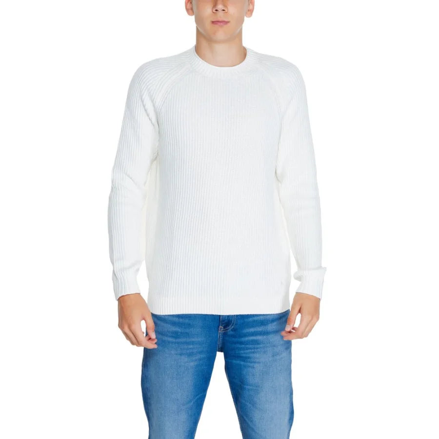 Calvin Klein Jeans White Organic Cotton Sweatshirt