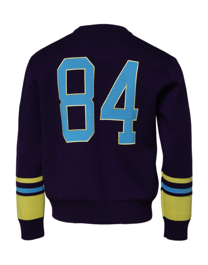 Dolce &amp; Gabbana Blue 1984 Milano CrewNeck Sweatshirt Sweater