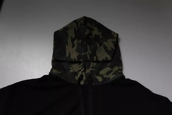 Dolce &amp; Gabbana Black Camouflage Hooded Sweatshirt Sweater