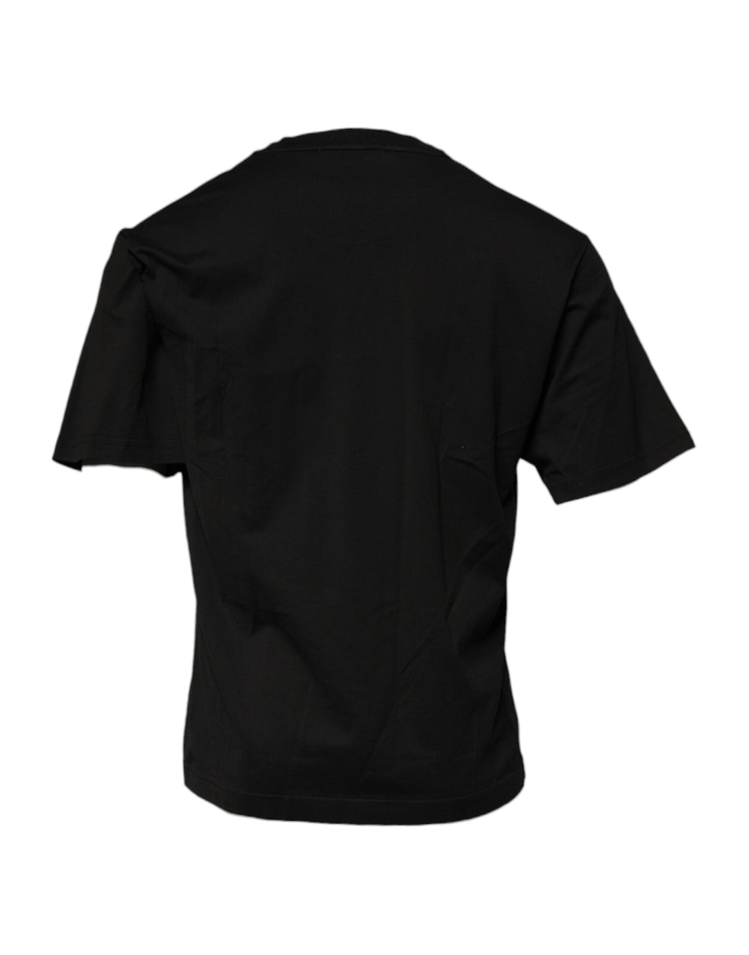 Dolce &amp; Gabbana Black DG Logo Cotton Crew Neck T-shirt