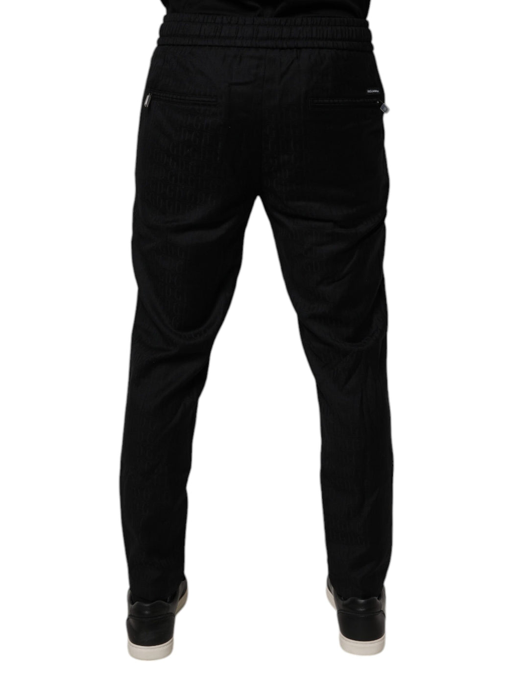 Pantalon de jogging en laine noire Dolce &amp;amp; Gabbana