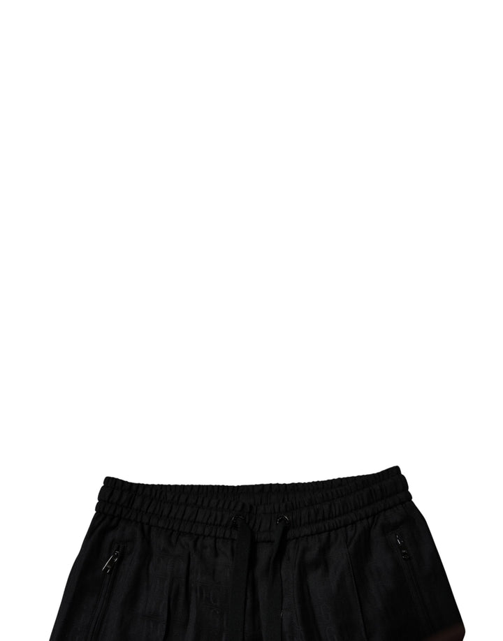 Pantalon de jogging en laine noire Dolce &amp;amp; Gabbana